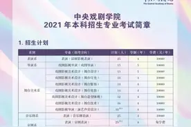 中戏发布2021本科招生简章 表演系初试仍为远程考试图片