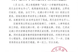武汉一小学教师用尺打学生手心 区教育局：涉事教师停课反省图片