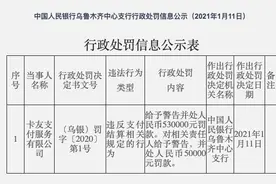 卡友支付因违反支付结算相关规定被罚53万元图片