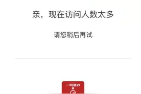 今晨支付宝上的随申码显示“访问人数太多”，目前已恢复正常图片