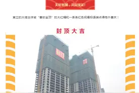 喜报：南阳120米地标性建筑万家园大厦喜封金顶图片