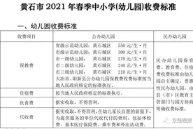 刚刚，黄石春季入学收费标准公布图片