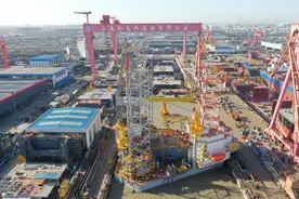 亚洲最长邮轮专用船坞实现出坞大节点：坞内三型产品并线建造图片