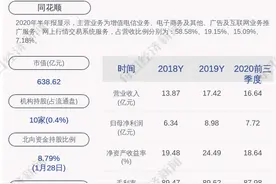 同花顺：预计2020年度净利润约16.16亿元~17.95亿元，同比增长80%~100%图片