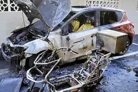 “引火烧身”车毁人伤，“杀手”电瓶依然网上热卖图片