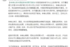 钟南山称中国疫苗有很高可靠性图片