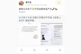汪峰新歌封面被疑抄袭？章子怡发文力挺：我老公不仅出歌而且产瓜图片