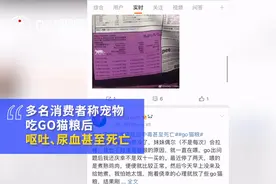 官方回应GO猫粮厂商自称合格：不知情，质量认定以监管部门抽检结果为准视频封面