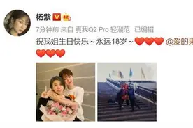 姐妹情深！杨紫晒合影为姐姐庆生 搂肩贴脸超温馨图片