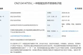 面向海外市场？云南中烟公开一电子烟专利，属加热不燃烧产品图片