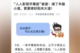 中央政法委评人人影视字幕组被查：修好影视剧发展的阳关大道视频封面