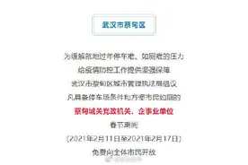 湖北多地宣布春节免费停车图片