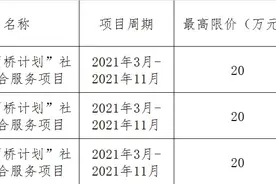 号外！奉贤区“桥计划”社会工作综合服务项目开始招标啦图片