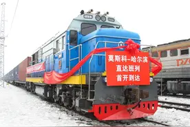 哈尔滨自贸片区打通对俄“物流链”丨莫斯科—哈尔滨直达班列首开到达图片
