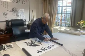文化｜孔武有力、牛劲十足——九旬画家汪观清的“中国牛”图片