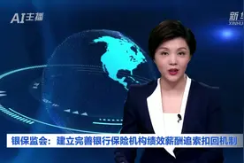 AI合成主播丨银保监会：建立完善银行保险机构绩效薪酬追索扣回机制视频封面