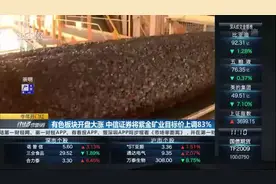 有色板块开盘大涨 中信证券将紫金矿业目标价上调83%视频封面