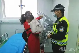 女童从二楼摔下颅内出血，汉警快骑警车开道护送就医图片