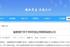 贵州这8所独立学院拟转设为公办本科高校图片
