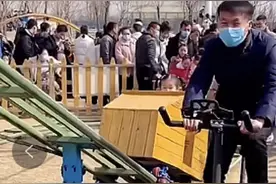 河南一游乐园现脚蹬动力过山车，网友：好是好，就是费爹图片