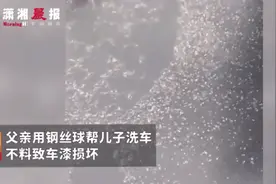 老父亲用钢丝球帮儿子洗车，秒变“星空漆”！儿子：不维修了图片