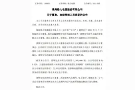 重磅突发！格力“二把手”辞职，谁会接替成焦点？图片