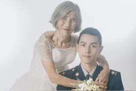 相差61岁“婚纱照”刷屏！善良终会被温柔以待图片