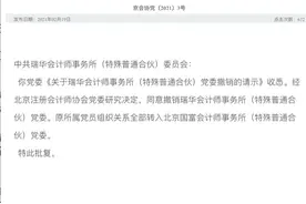 “内资第一所”轰然倒下！撤销党委、分所注销、年审客户仅剩一家…瑞华会计所分崩离析图片