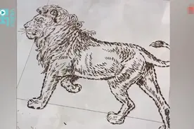 小伙用瓜子壳摆出孙悟空刘德华：边嗑瓜子边创作，没学过画画图片