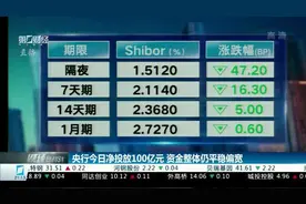 央行今日净投放100亿元 资金整体仍平稳偏宽视频封面