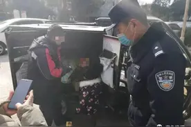 济南一三轮车厢传出孩子哭声，还上了锁！市民火速报警…图片