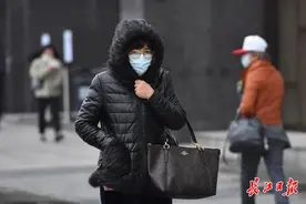 一场大风降雨，武汉又回到了冬天图片