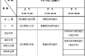来啦！2021年上半年中小学教师资格考试（笔试）日程安排表图片