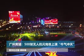 广州黄埔：500架无人机元宵夜上演“牛气冲天”视频封面