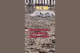 狗狗踩土坑裹挟尘土奔向主人 网友：狗子跑出了千军万马的感觉图片
