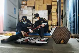 厦门海关查获3把蟒蛇二胡，系国家一级保护动物制品图片