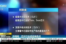 中芯国际订购12亿美元光刻机大单 许鸣鸣：芯片行业或迎来拐点视频封面