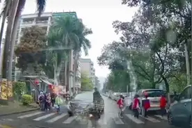 广州一司机未让行过斑马线的孩子差点碰撞，交警：其已被控制图片