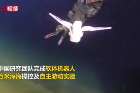 中国软体机器人实现万米深海操控视频封面