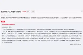 网友咨询寿县双桥镇淮河行蓄洪区拆迁补贴标准 淮南官方回复图片