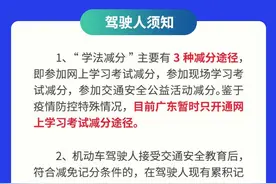 最高减6分！驾驶员“学法减分”最全攻略请查收→图片