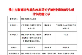 好消息！顺德拟打造德胜河游船码头项目，建设年限为6个月图片