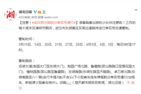 注意！武汉部分路段分单双号通行图片