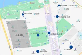 去世博滨江踏青，停车竟等了半小时！一旁空闲的单位车库能否“共享停车”？图片