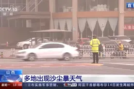 山西多地出现沙尘暴 外出须做好防护图片