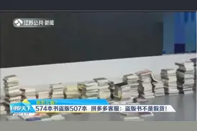 574本书，507本是盗版，拼多多客服：盗版书不是假货！视频封面
