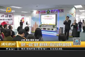 提供“一站式”服务 浦东残疾人就业创业孵化基地启用视频封面