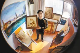 这位画家不简单，画笔竟是普通电烙铁！今年他有个大计划图片