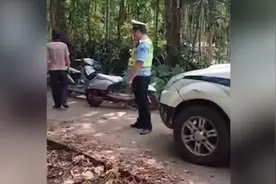 交警追无证摩托致驾驶员摔成重伤？定安警方：驾驶员强行冲卡视频封面