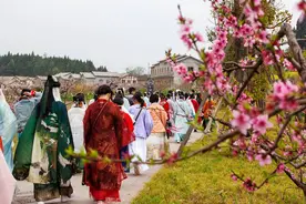 着汉服与桃花同框 四川西充桃博园春色满园关不住图片